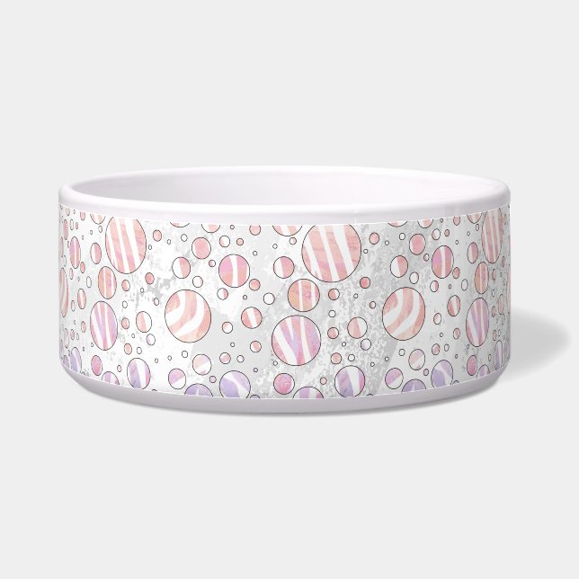 Tigela Zebra Bolinhas rosa e branca (Direita)