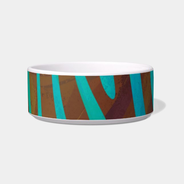 Tigela Zebra Brown e Teal Impressão (Direita)