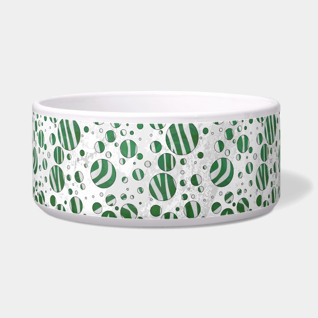 Tigela Zebra Green e Bolinhas branca (Direita)