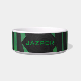 Tigela Zebra Monograma Impressão preto e verde