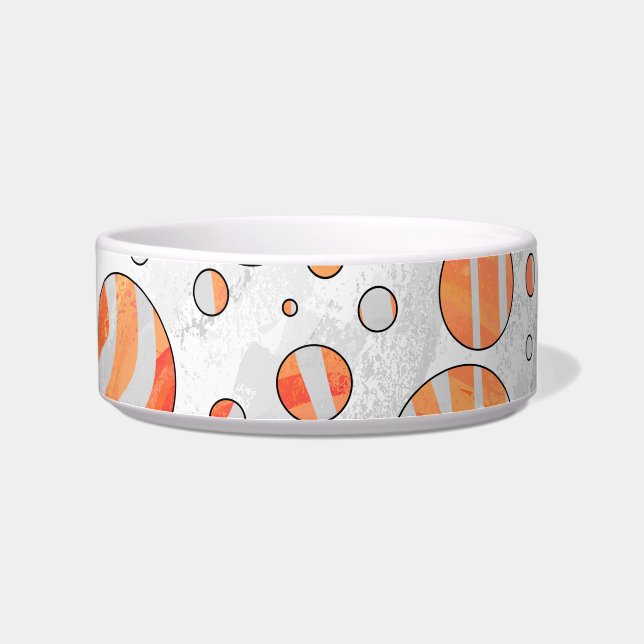Tigela Zebra Orange e Bolinhas branca (Direita)