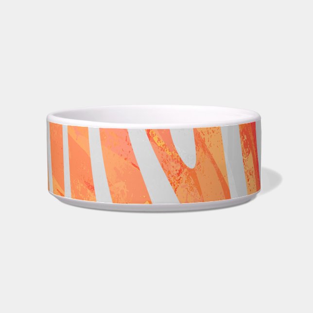 Tigela Zebra Orange e Impressão branca (Direita)