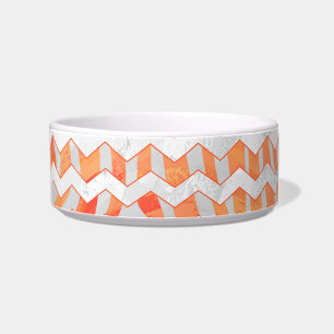 Tigela Zebra Orange e Impressão branco