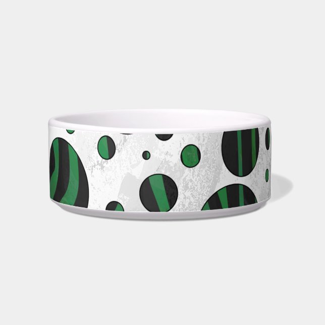 Tigela Zebra Preto e Verde com Bolinhas (Direita)