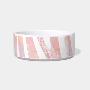 Tigela Zebra rosa e Impressão branca