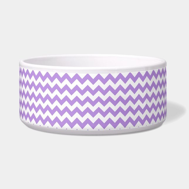 Tigela Zigzag Roxo, Chevron Roxo, Padrão Geométrico (Frente)