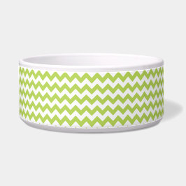 Tigela Zigzag Verde, Chevron Verde, Padrão Geométrico