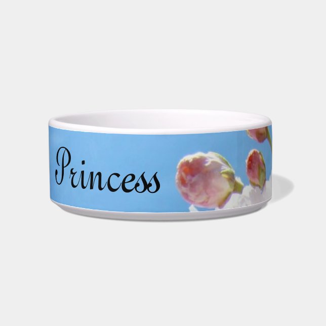 Tigelas de comida para gatos Princesa Rosa Flores  (Esquerda)