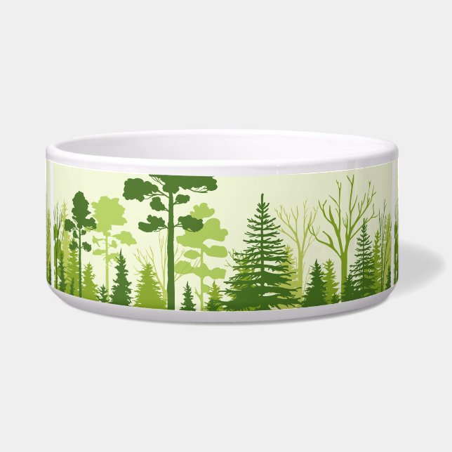 Tigelas para animais da Floresta Verde (Frente)