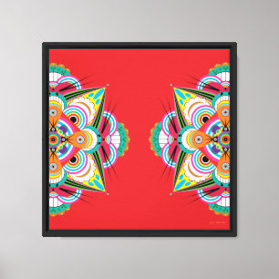Tiger Dragon Mandala 14x14 Canvas Giclée