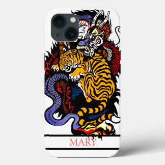 TIGER e NOME PERSONALIZADO DO DRAGON/iPhone / iPad