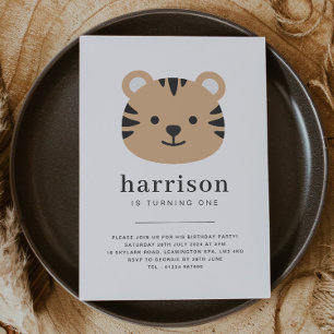 Tiger Face - Convite de Aniversário