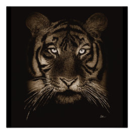 Tiger Original Art Poster Impressão