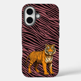 Tiger Pattern in Red with Tiger