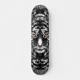 Tiger Skateboard | Desenho de Tigre Preto e Branco