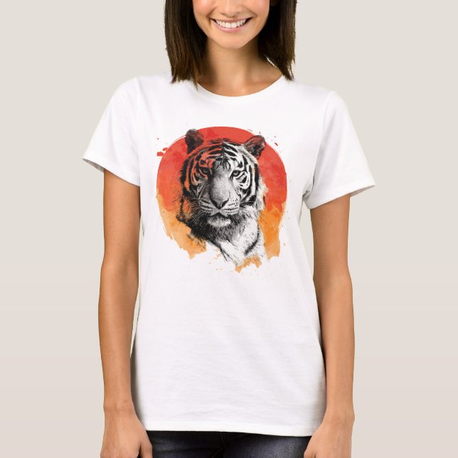 Tiger symbol of courage.  T-Shirt (Frente)
