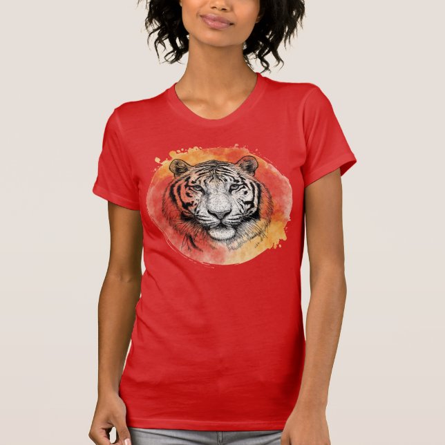 Tiger symbol of courage.  T-Shirt (Frente)