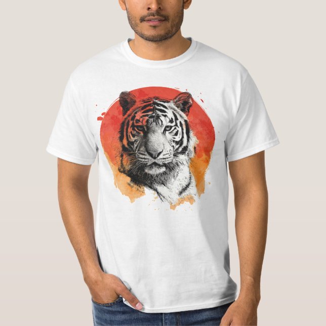 Tiger symbol of courage.  T-Shirt (Frente)