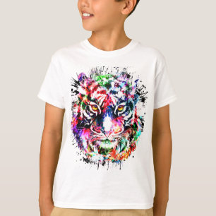 Tiger T-Shirt Camisa Colorida de Tigre