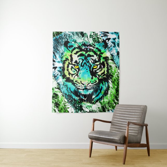 Tiger Tapestrie - Tapeçaria Colorida dos Olhos de  (In Situ)