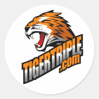 tigertriple.com Folha de (20) adesivos de 1,5"