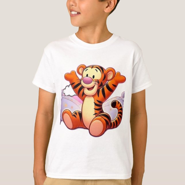 Tigger Cartoon Tiger T-Shirt (Frente)