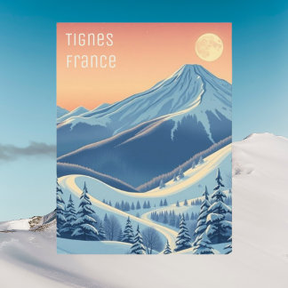 Tignes França férias de esqui cartão postal modern