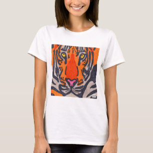 Tigre (branco) - Camiseta Básica Feminina