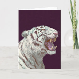 Tigre Branco Majestoso – Cartão de Cumprimentos