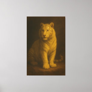 Tigre Branco Majestoso – Impressão em Tela de Arte