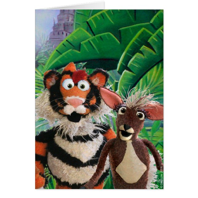 Tigre & cartão de Mousedeer (Frente)