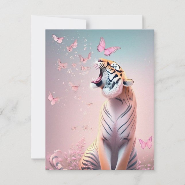 Tigre com borboletas (Frente)