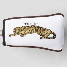 Tigre com Golfe de Fundo Castanho e Branco
