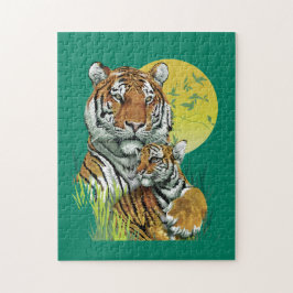 Tigre-de-bengala Com Quebra-cabeça de Bebê