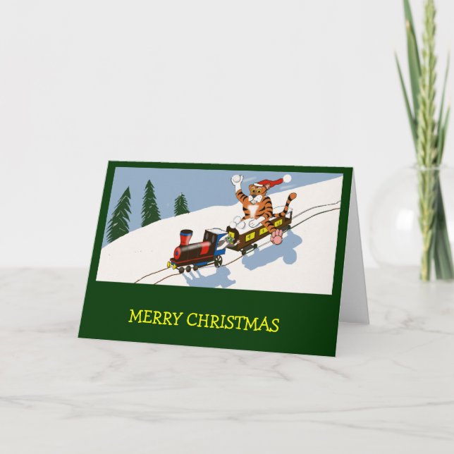 Tigre de Cartão de Natal (Frente)