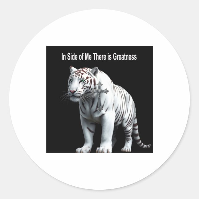 Tigre - Dentro de Mim Há Grandeza Adesivo (Frente)
