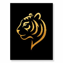 Tigre Dourado Japonês Minimalista