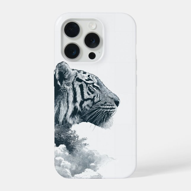 Tigre Gravado Perfil Floresta Mística (Verso)