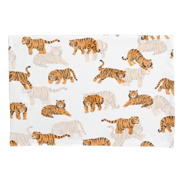 Tigre Japonês: Vintage Doodle Seamless (Frente)