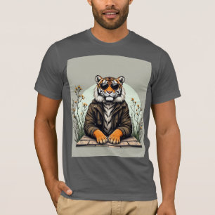 "Tigre Legal com T-Shirt de óculos de sol - Na mod