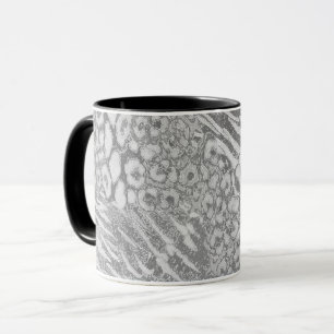 Tigre-leopardo trendy de pele caneca de dois tons