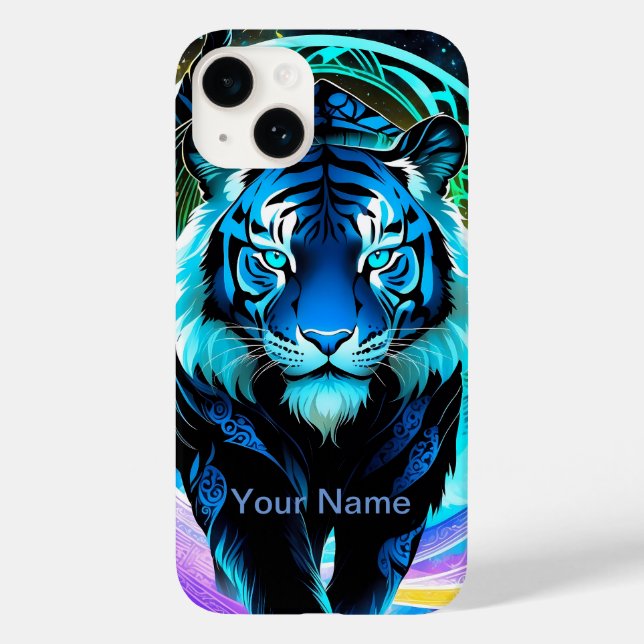 Tigre Neon Brilhante místico e etéreo (Verso)