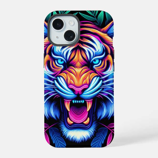 Tigre Neon e folhas da selva (Verso)