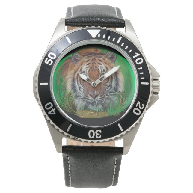 Tigre no relógio noturno (Frente)