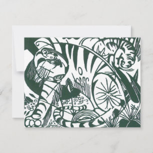 Tigre por Franz Marc, Arte Expressionista Vintage