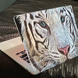 Tigre, preto e branco, adesivos de pele do Laptop