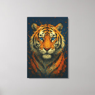 Tigre Selvagem – Impressão em Tela de Retrato Ousa