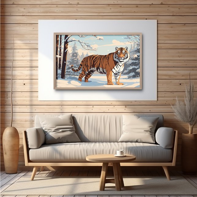 Tigre Siberiano em Woods - Poster Ai (Criador carregado)