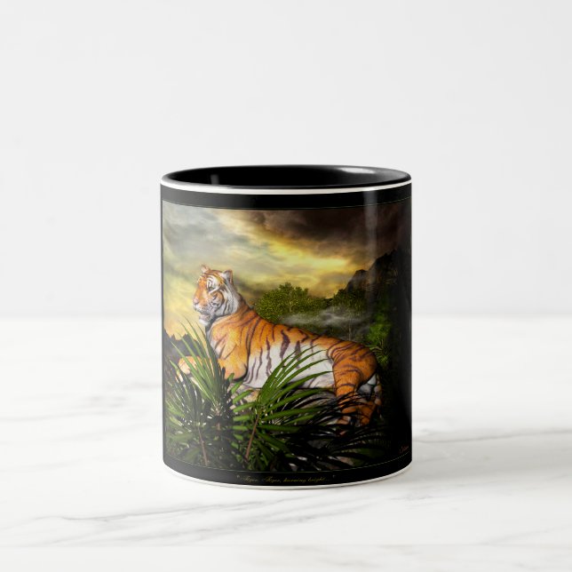 Tigre, tigre, caneca brilhante de queimadura (Centro)