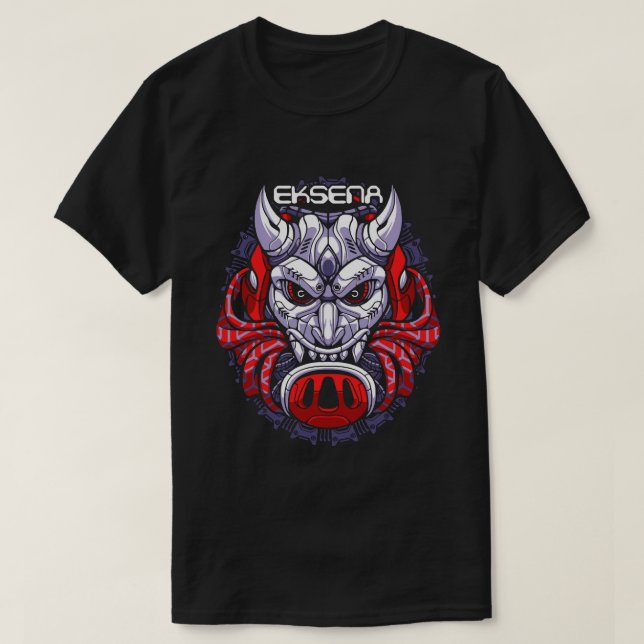 Tigre-Tóquio Oni Máscara T-Shirt Clássica Japonês (Frente do Design)